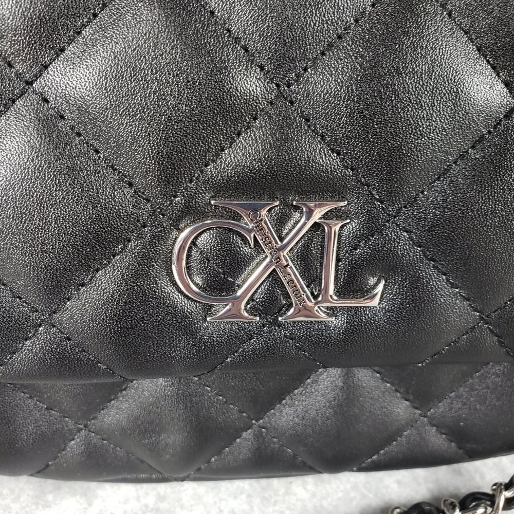 CXL Christian Lacroix Women Bag VALO Chain Design Shoulder Bag Sm Black Quilted - Picture 6 of 8